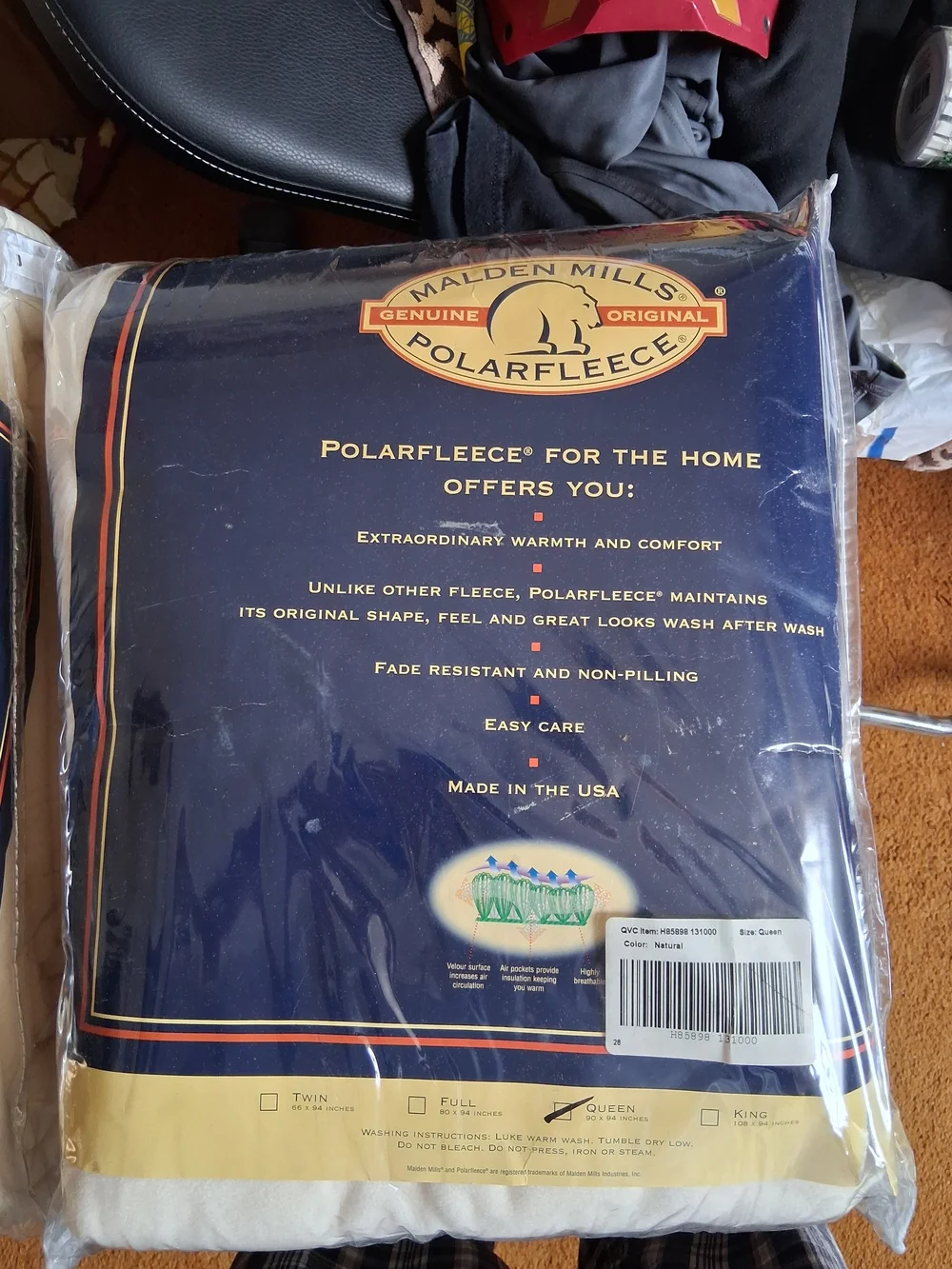Malden Mills Polar Fleece Blankets Qty 2